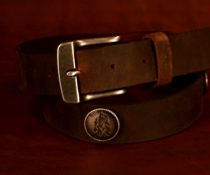 Adding a Buckle and Conchos to a Leather Belt Blank