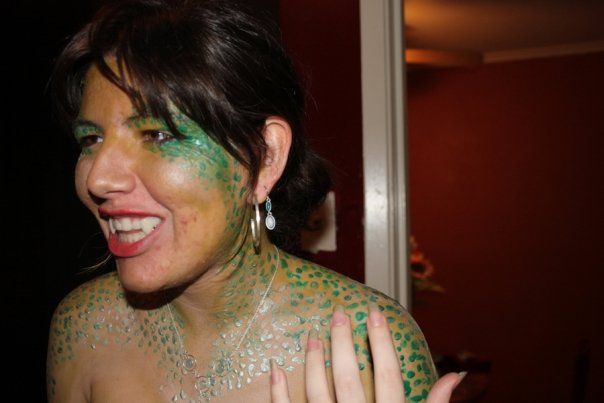 Using Liquid Latex to Create a Scaly Effect