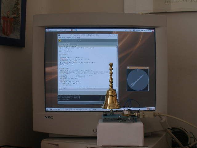 Build a real bell-striking clock for your PC and a fire extinguisher-striking clock.