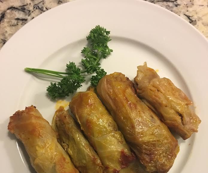 Stuffed Cabbage Rolls With Meat and Rice 