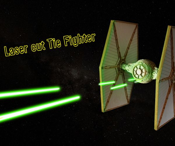 Laser Cut TIE Fighter Model