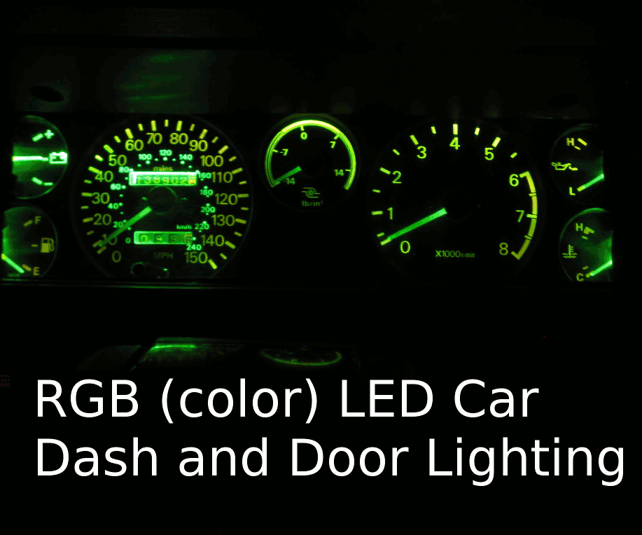 RGB LED Car Dash, and Door Lighting