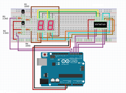 Counter (0=> 99) Using Arduino UNO and Two 7display Segmments : 3 Steps ...