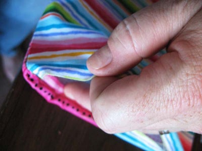 Sew Backing Closed.  Insert in Bag!
