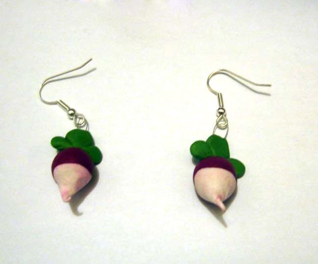 Radiant Beading Jewelry Patterns- Easter Radish Polymer Earrings