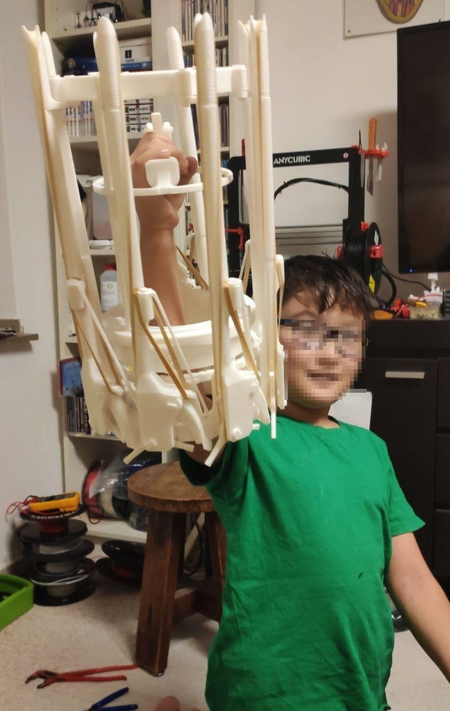 The Arcus Fully 3D Printed Rubber Band Gatling Gun 33 Steps (with