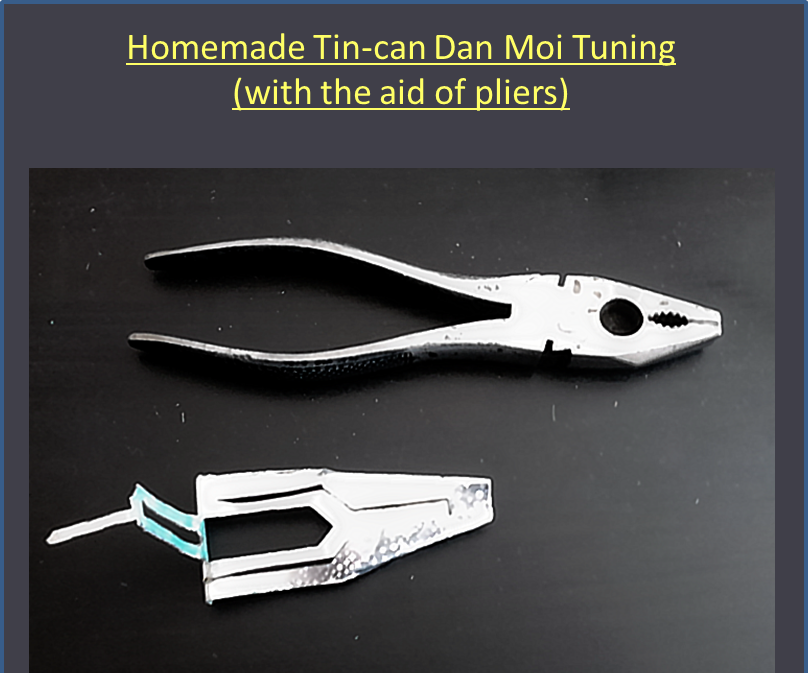 Tune the pitch of your homemade tin-can made Dan Moi