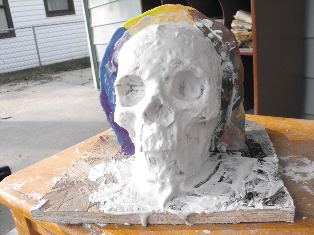 Plaster Molds and Foam Skulls