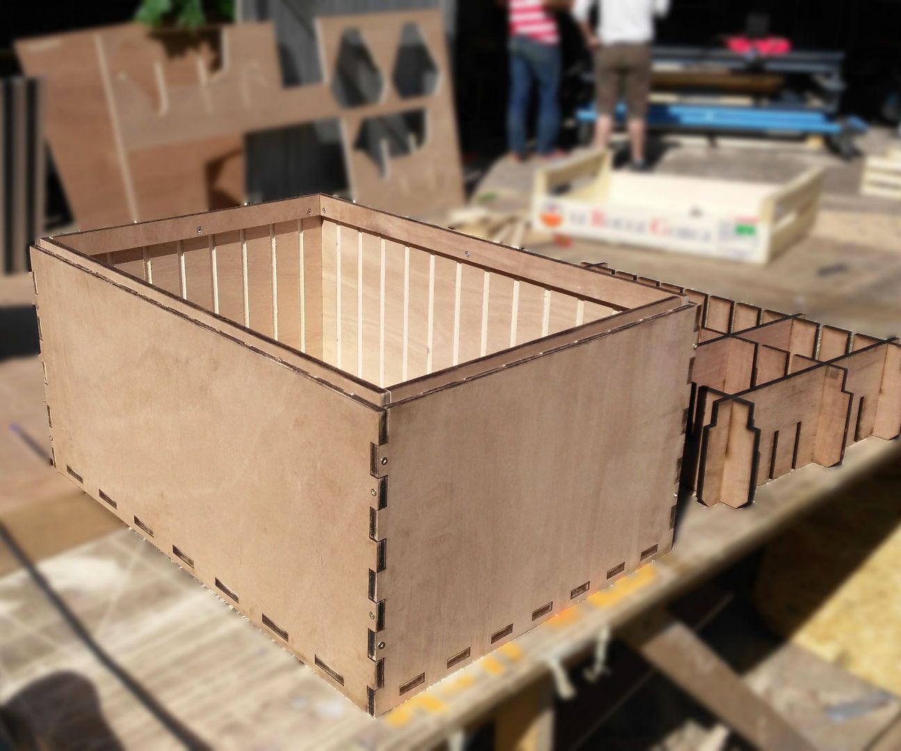 Basic Multi-Modular Frames for Cargo Bikes - Stackable Watertight Laser Cut Boxes