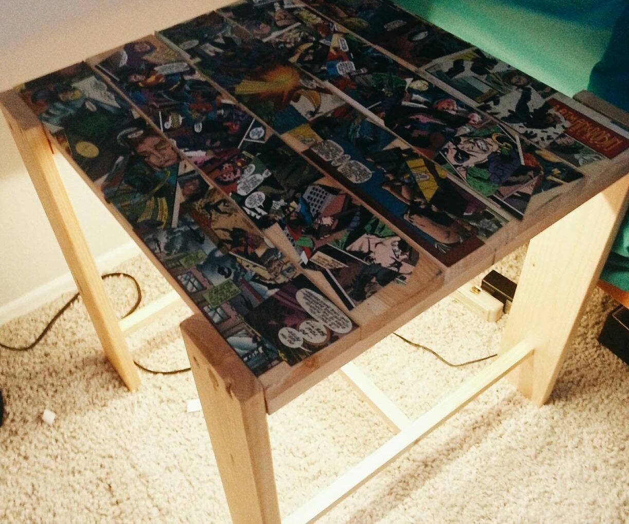 Comic Book Themed Side Table (that Lights Up!) : 8 Steps - Instructables, image size:1224x1020