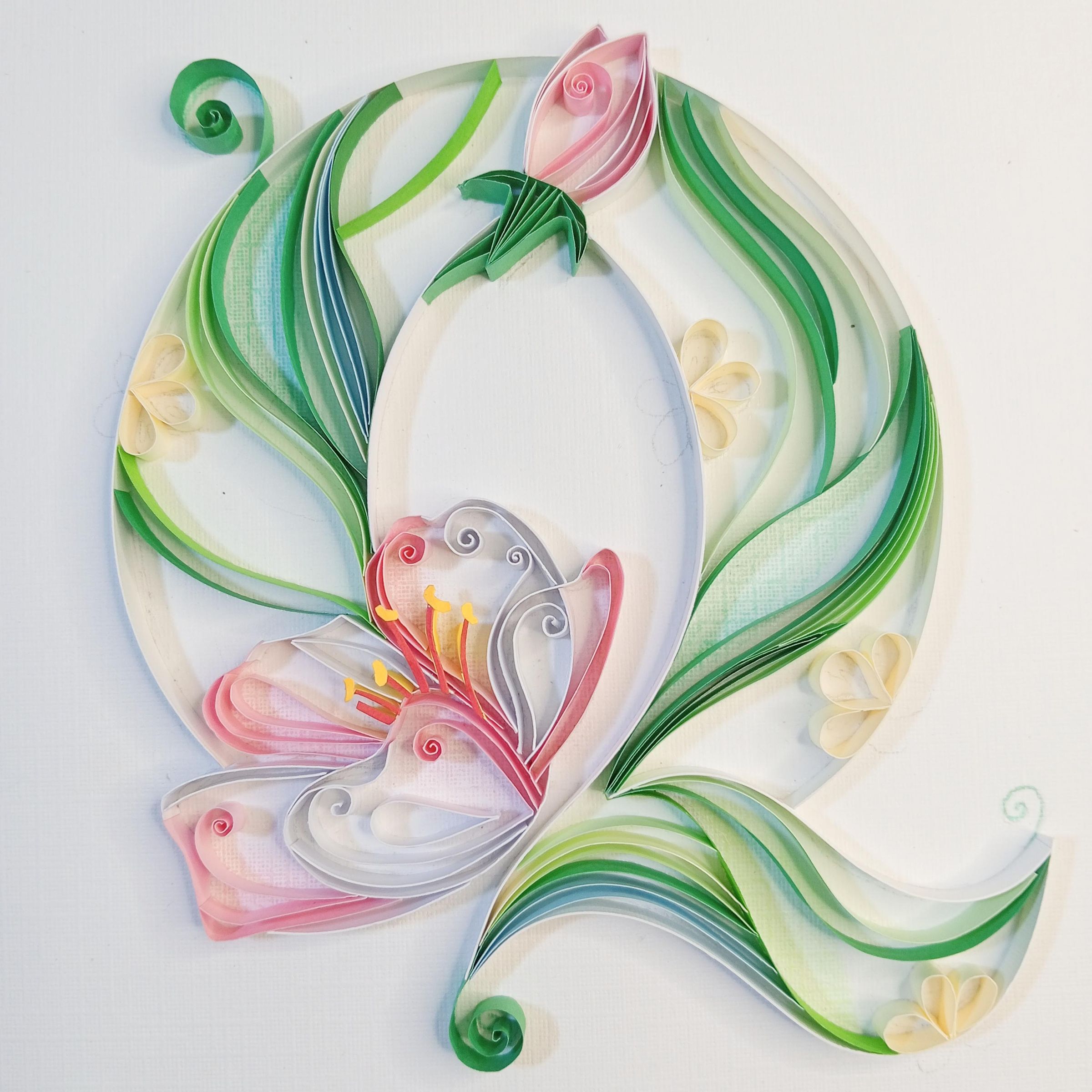 Floral Paper Quilling Monogram Letter Q : 4 Steps (with Pictures ...