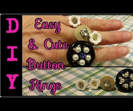 DIY Easy and Cute Button Rings