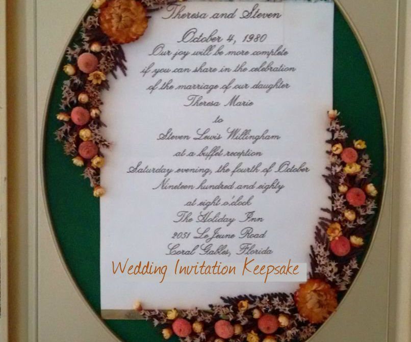 Wedding Invitation Keepsake