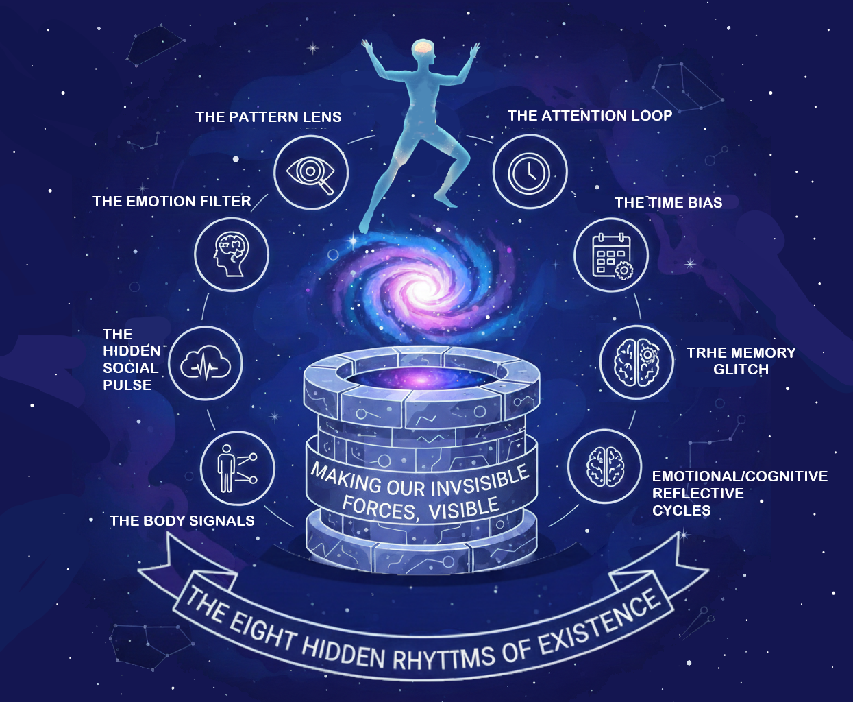 The Eight Hidden Rhythms of Existence: Experiments to Make Invisible Life Patterns, Visible.