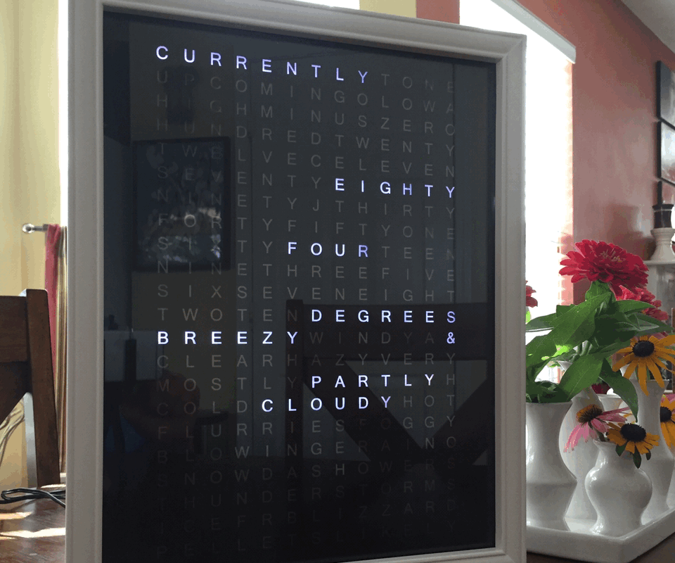 LED Weather Words Forecast