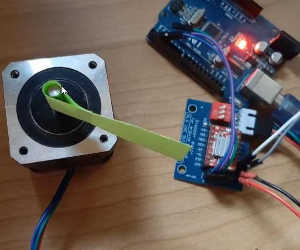 Control Stepper Motor Nema17 - How to Use Custom Code in Visuino PRO