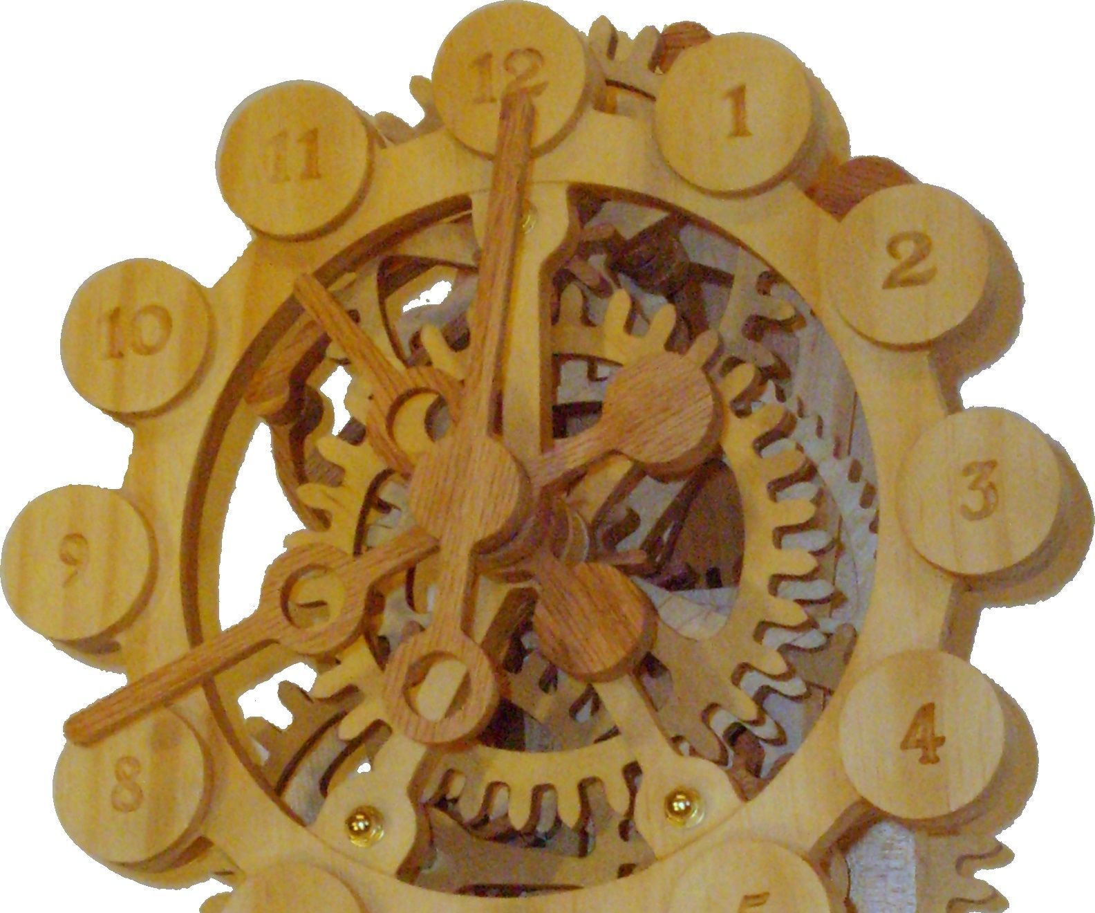 A Wood Gear Clock With a Unique Drive Mechanism