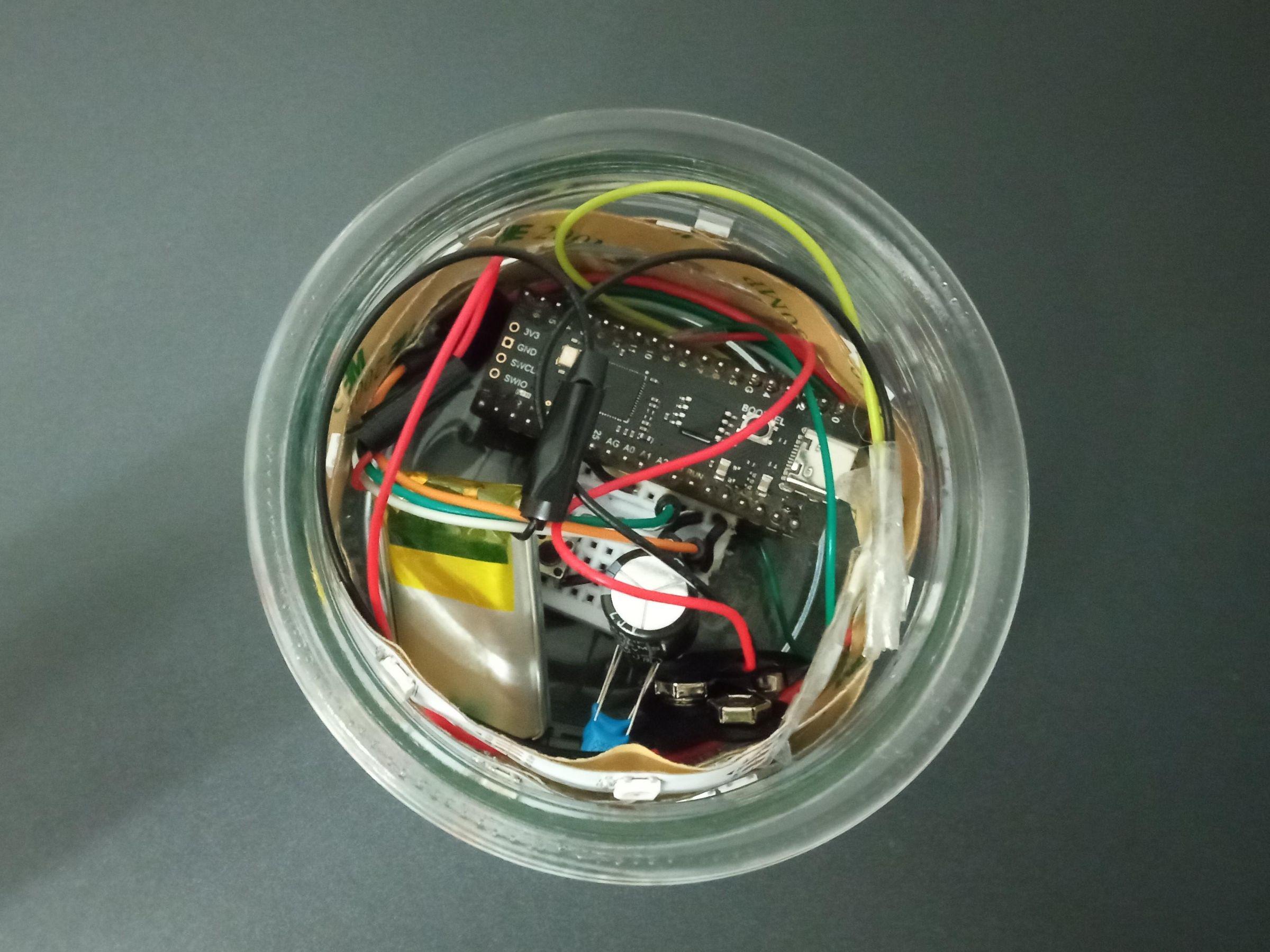 LED Lamp Out of a Glass Container (Raspberry Pi Pico) : 8 Steps ...