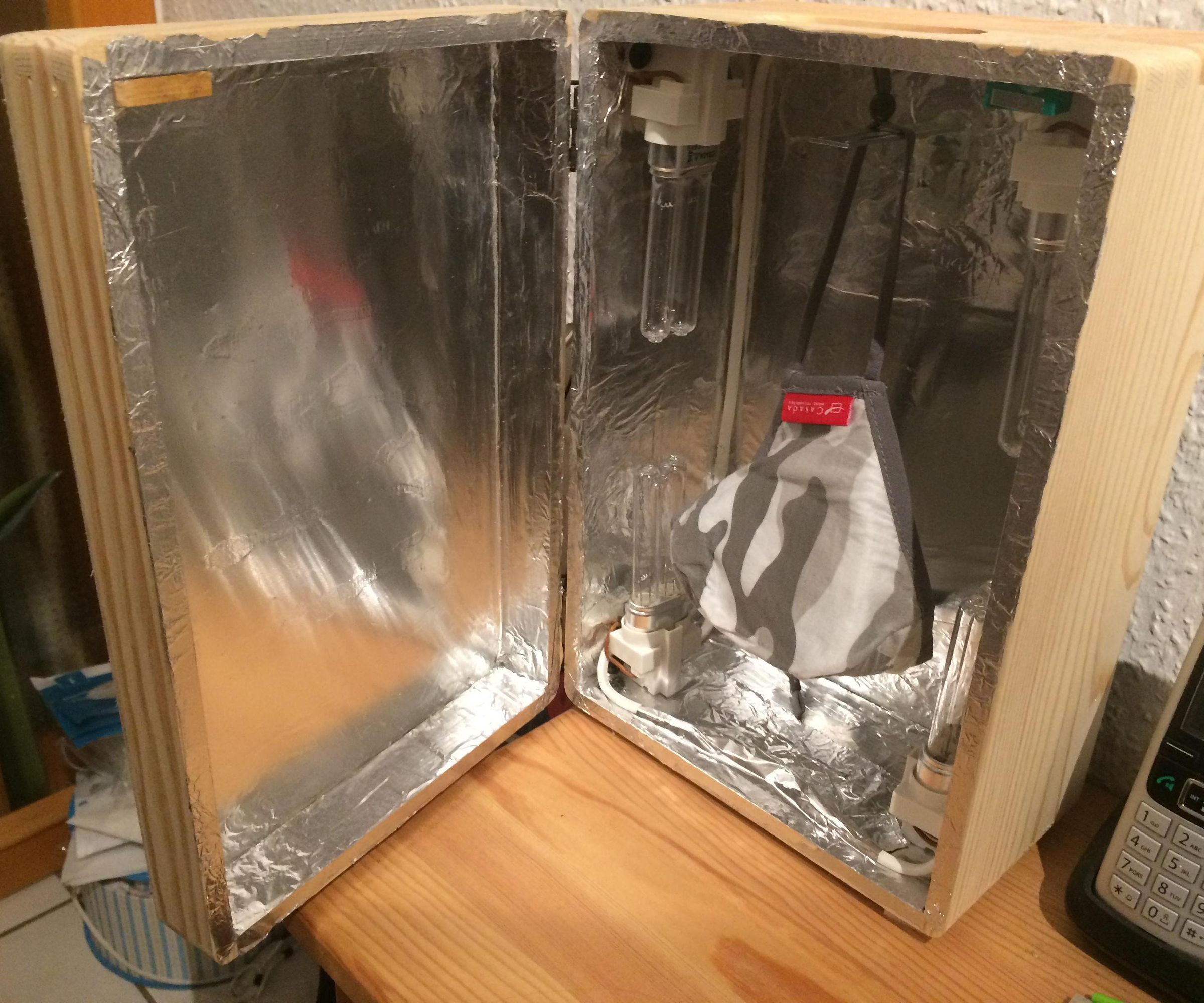 CORONA Quick-UVC-Face-Mask-Irradiation-Disinfection-Chamber Station, Box Something….