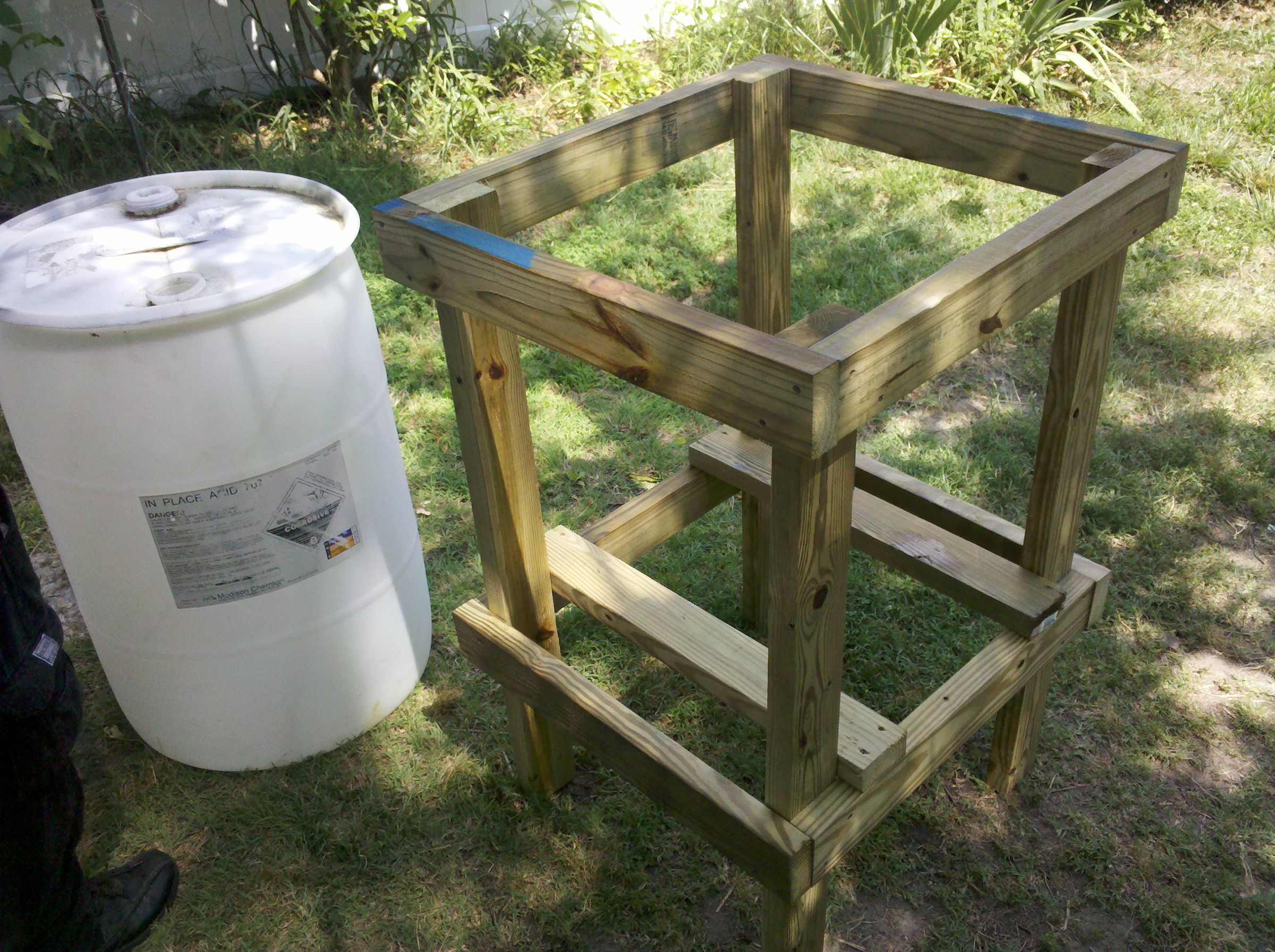 Condensation Reclimation Rain Barrel.