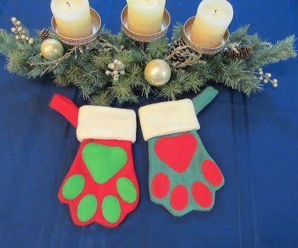 Dog Paw Christmas Stocking