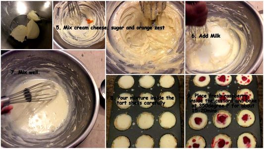 Eggless Raspberry Tartlet Preparation Steps: