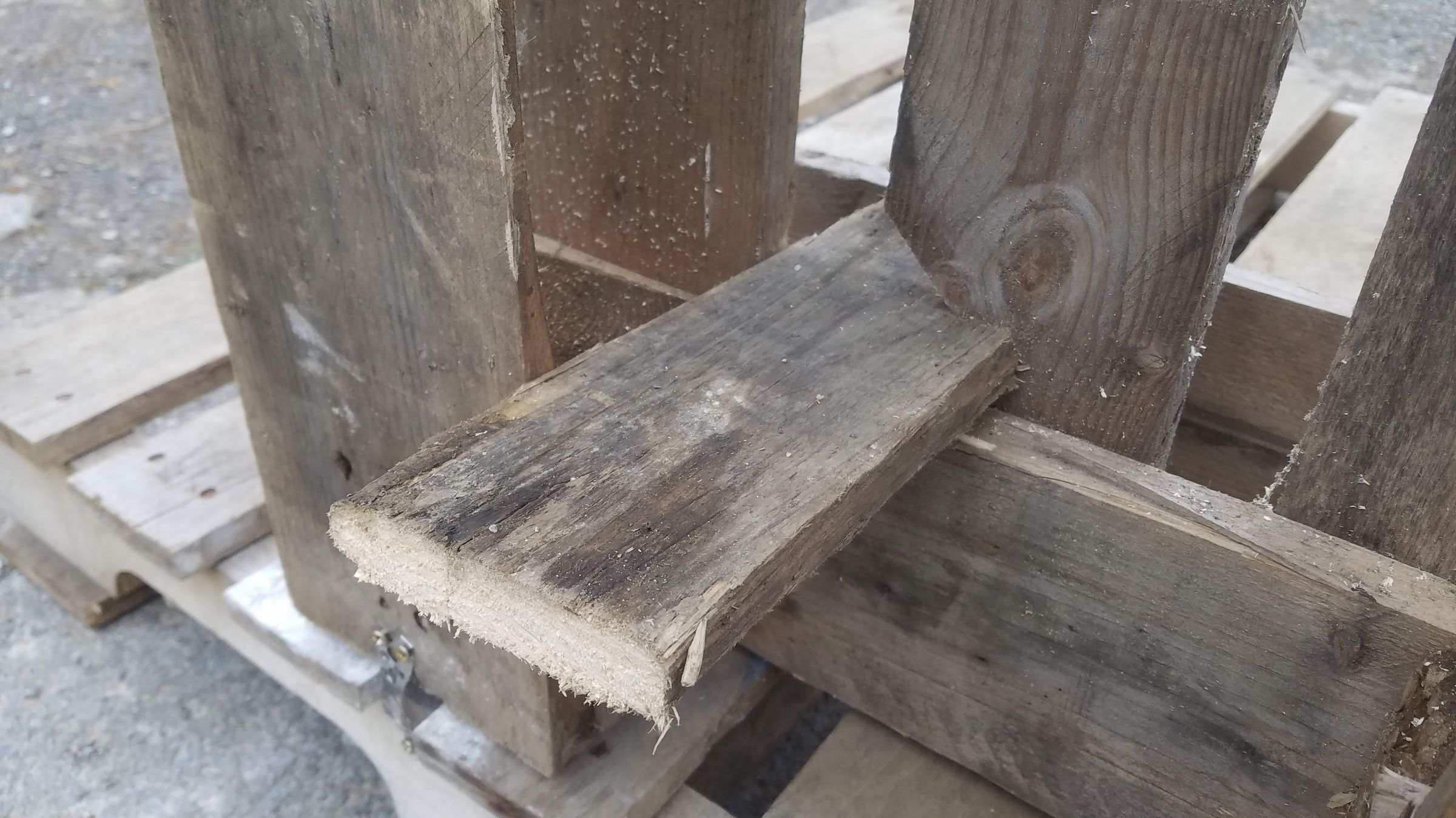 Pedal Operated Hand Sanitiser With Basic Tools, Pallets, Screws and