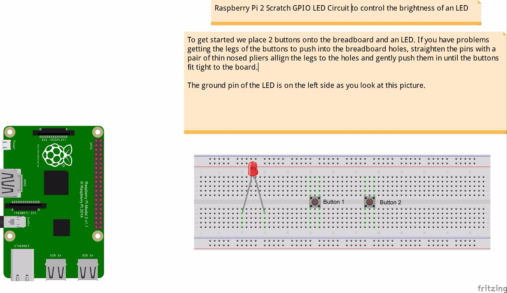 Brightness Control PWM Based LED Control Using Push Buttons, Raspberry ...