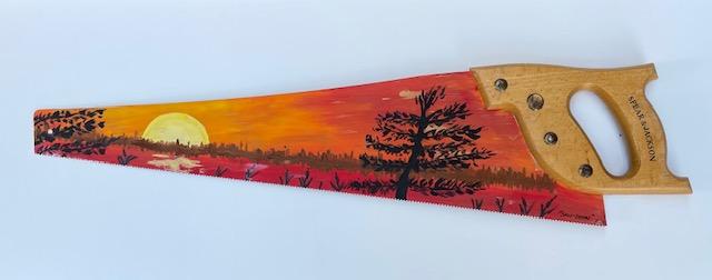 “SUNSET” PAINTED SAW