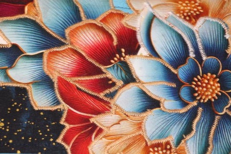 Edge Stitching the Applique Onto the Background Fabric