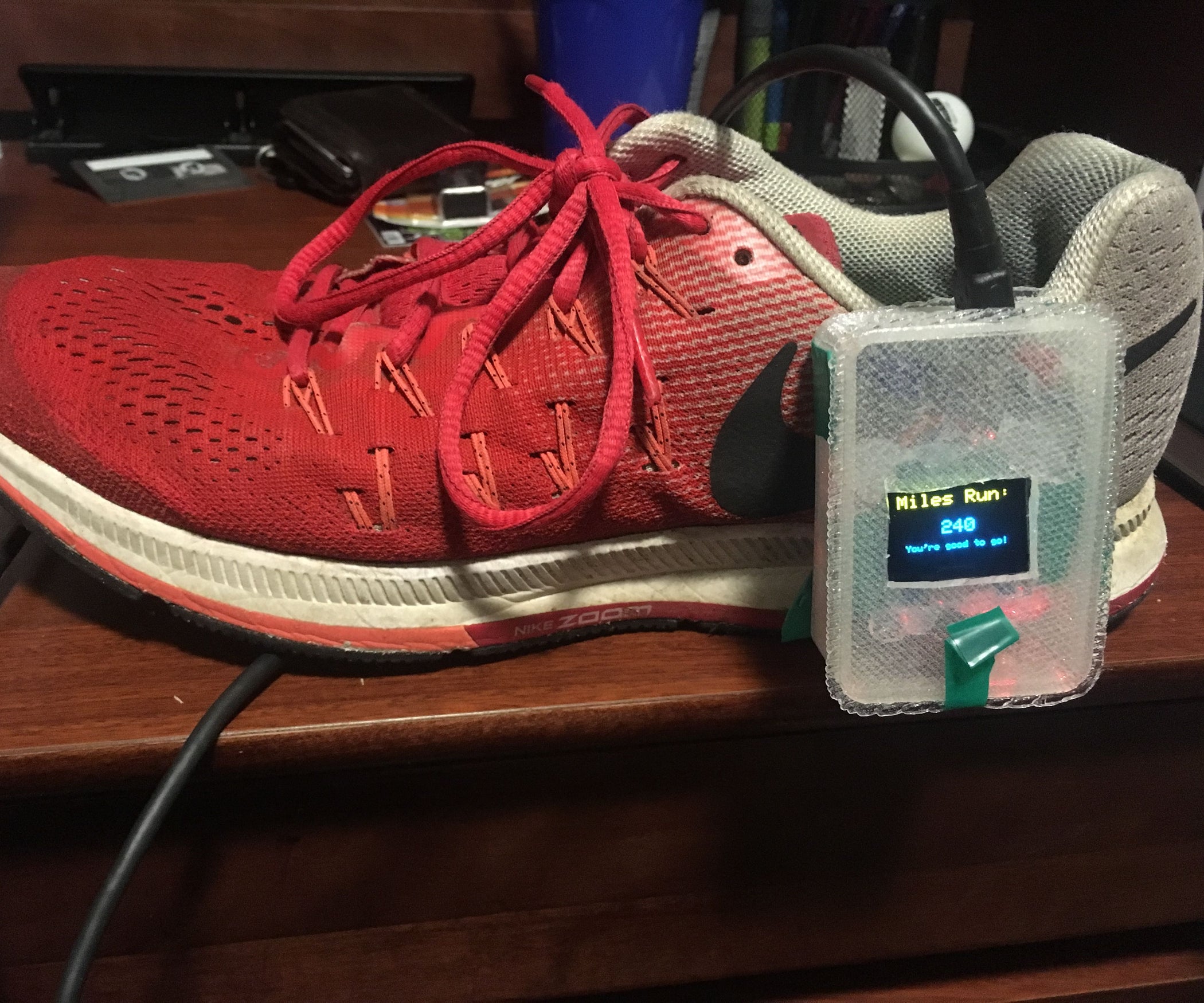 ShoeMounted Running Distance Tracker 5 Steps (with Pictures