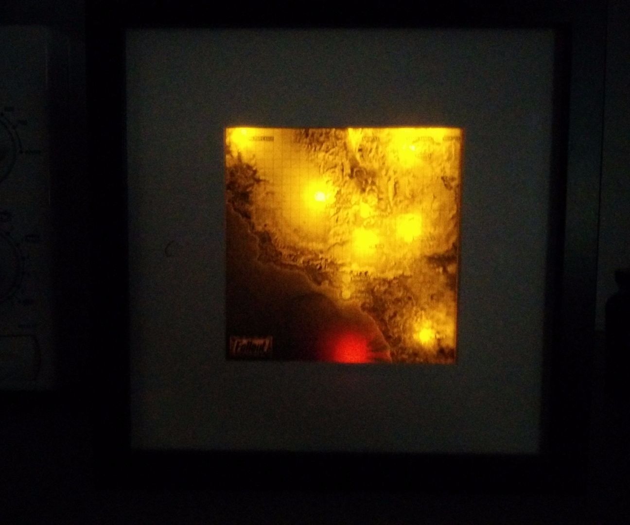 Backlit Fallout Map