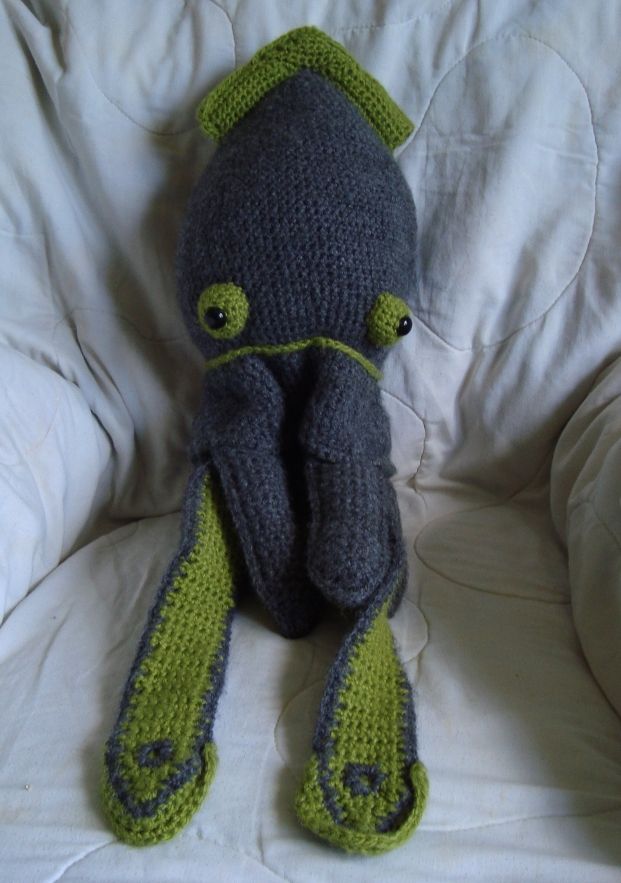Crocheted Squid Hat