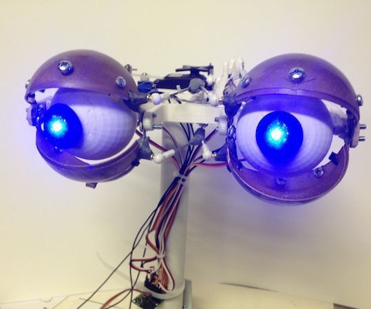 Animatronic Eyes and Wii Nunchuck