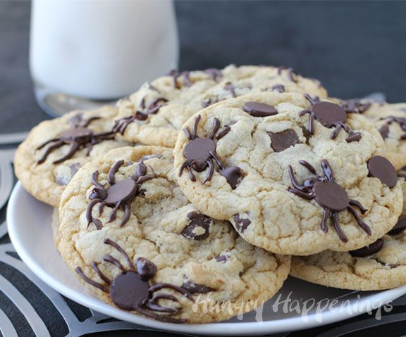 Spider Infested Chocolate Chip Cookies