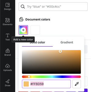 Select a Background Color