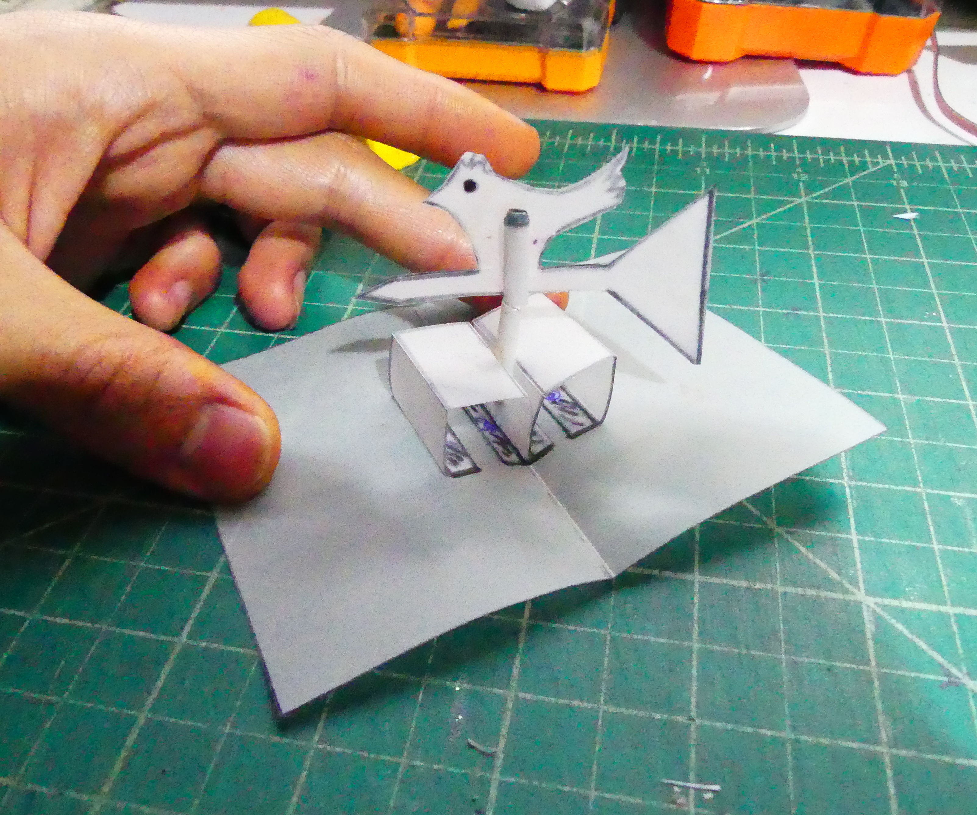 Miniature Weathercock Pop-up Business Card