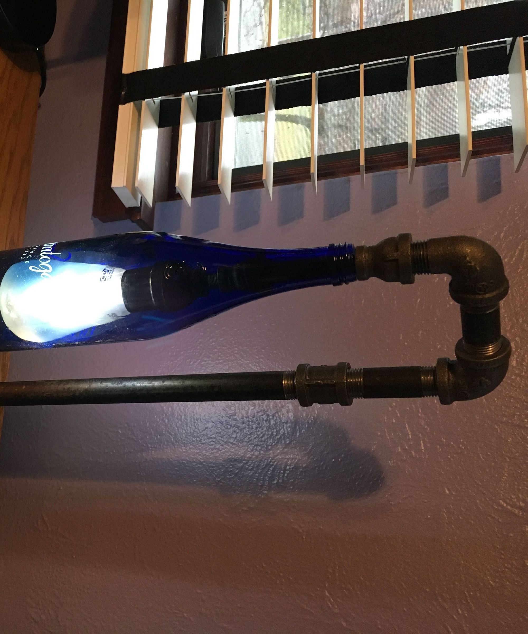Steampunk/Industrial Bottle Lamp - Rüdllampen