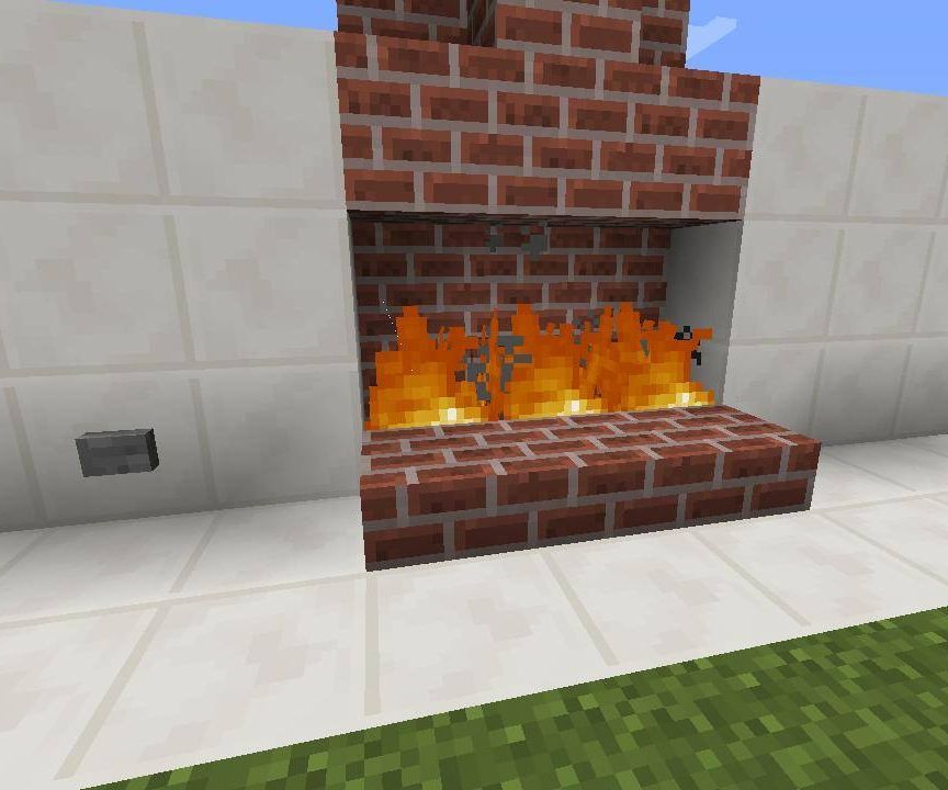 Minecraft Secret Fireplace Entrance