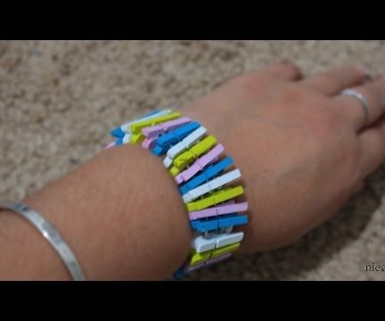 Mini Clothespins Bracelet 