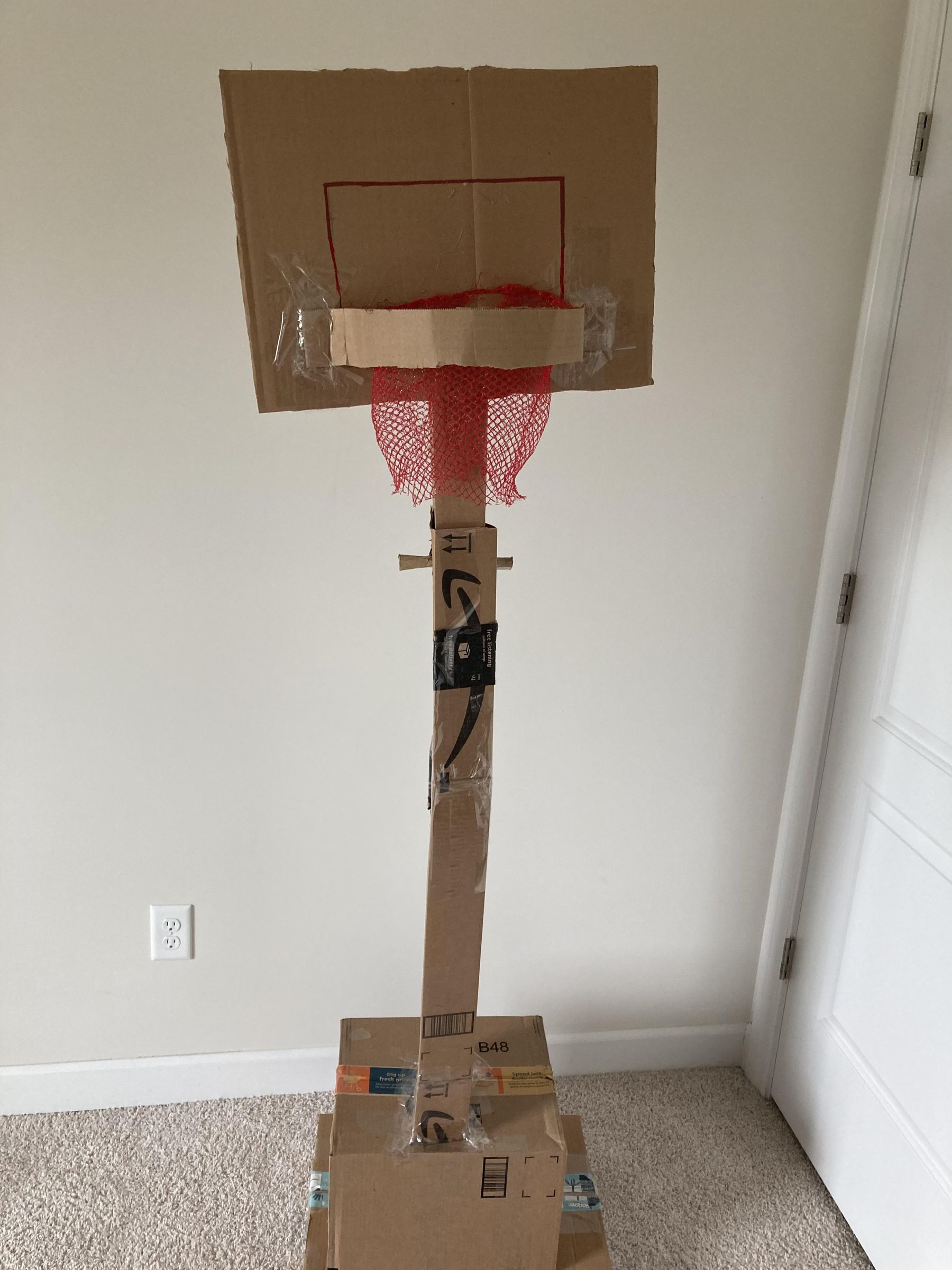 Cardboard Adjustable Basketball Hoop 8 Steps (with Pictures