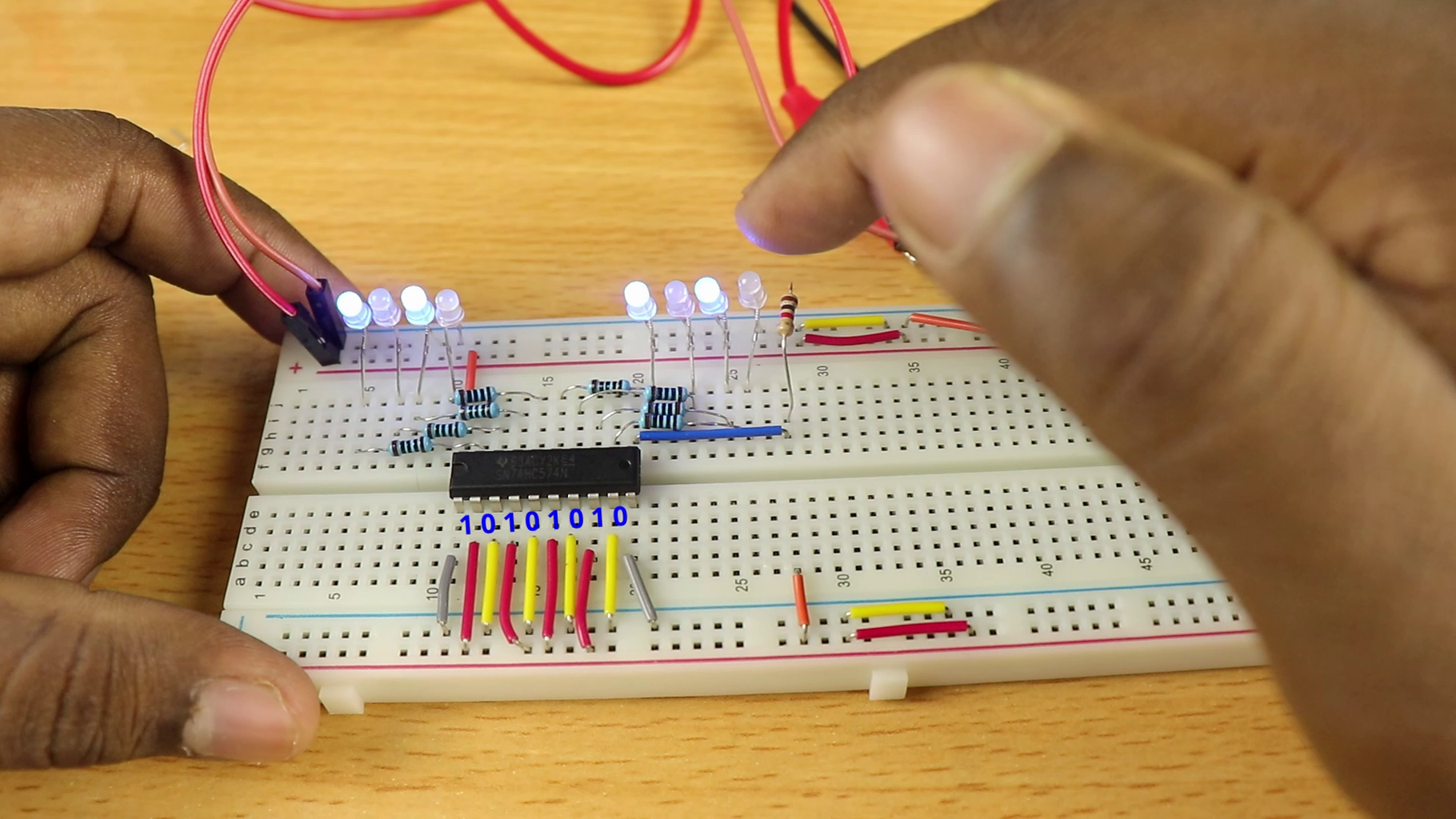DIY LED Cube 7 Steps Circuit Diagram
