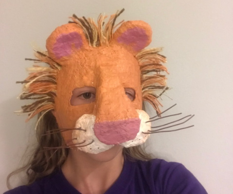 Lion Half-Mask Halloween Costume