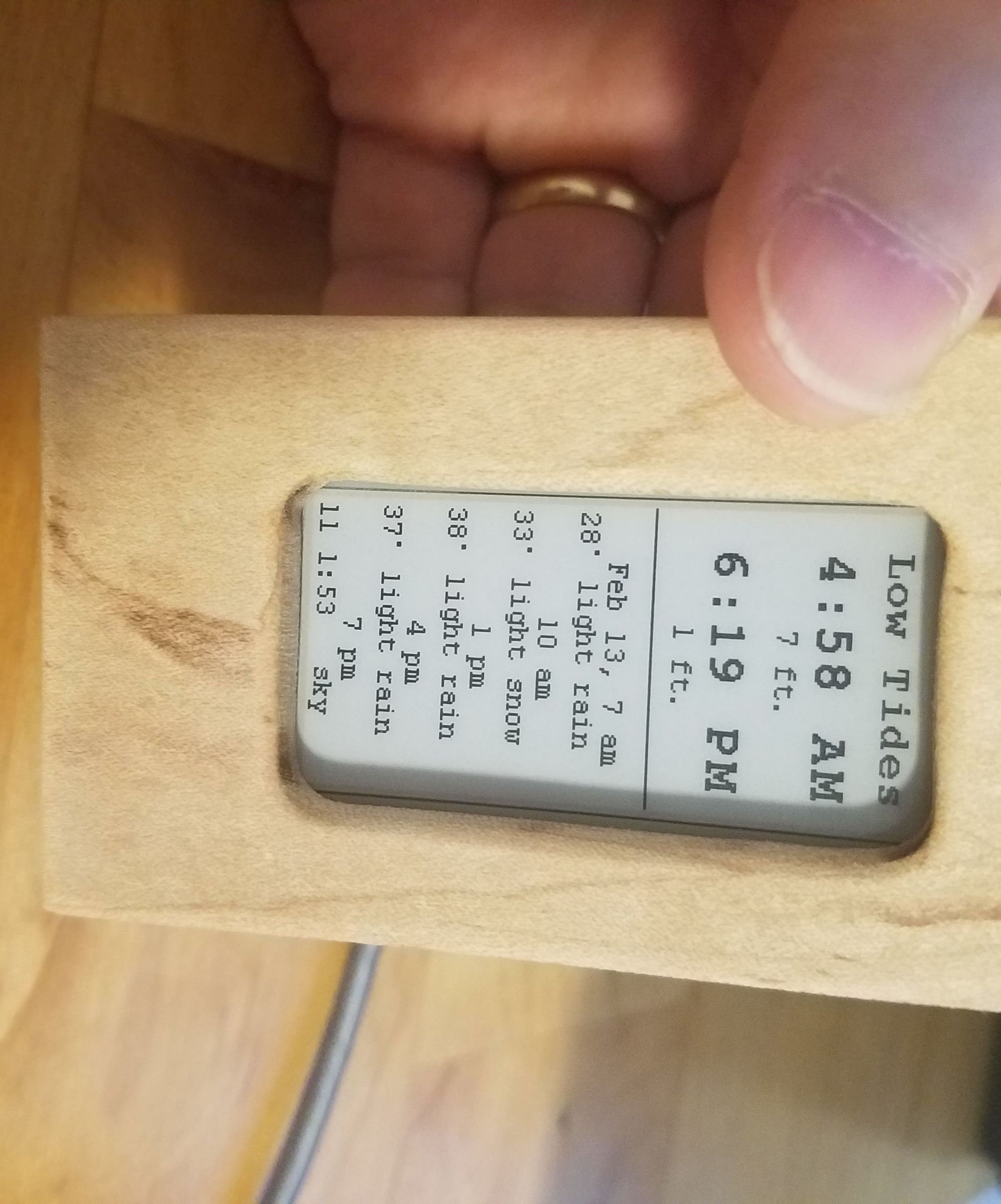 Tide and Weather Clock