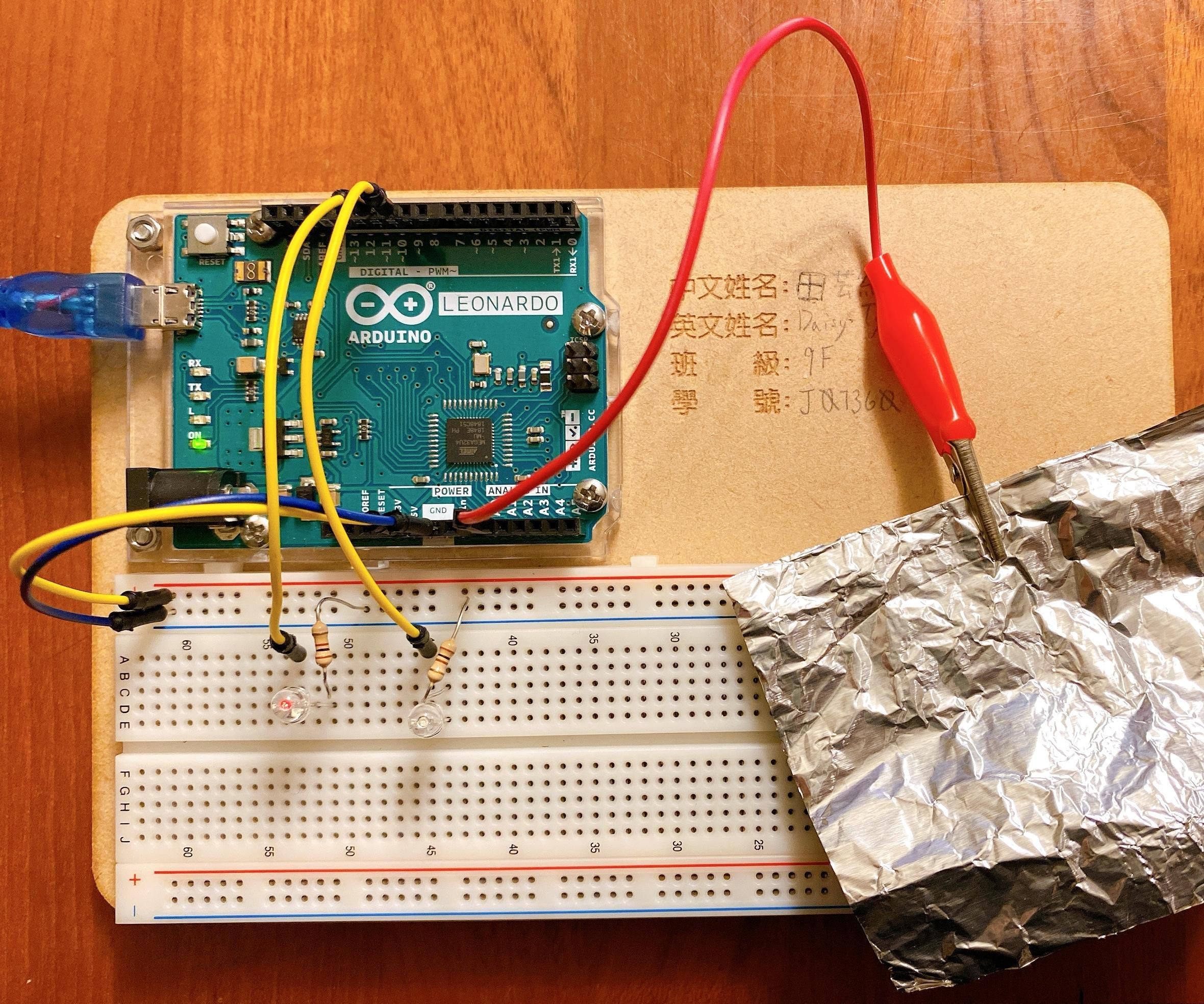Arduino Capactive Touch Sensor With LEDs