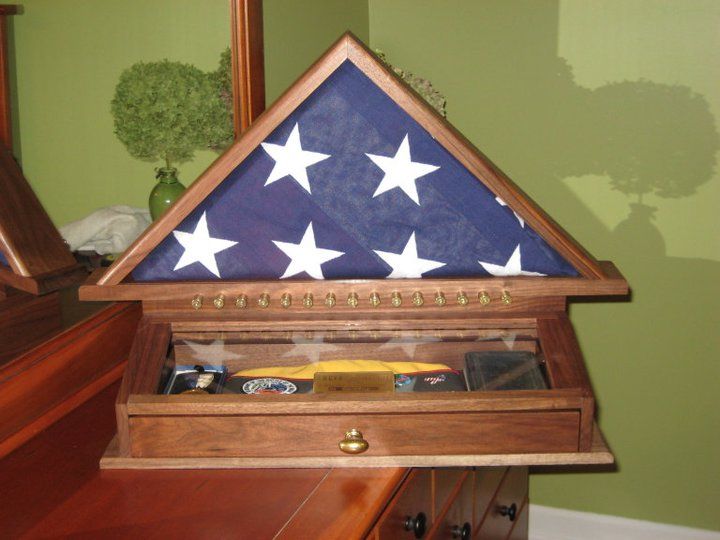 Military Flag Memorial Case