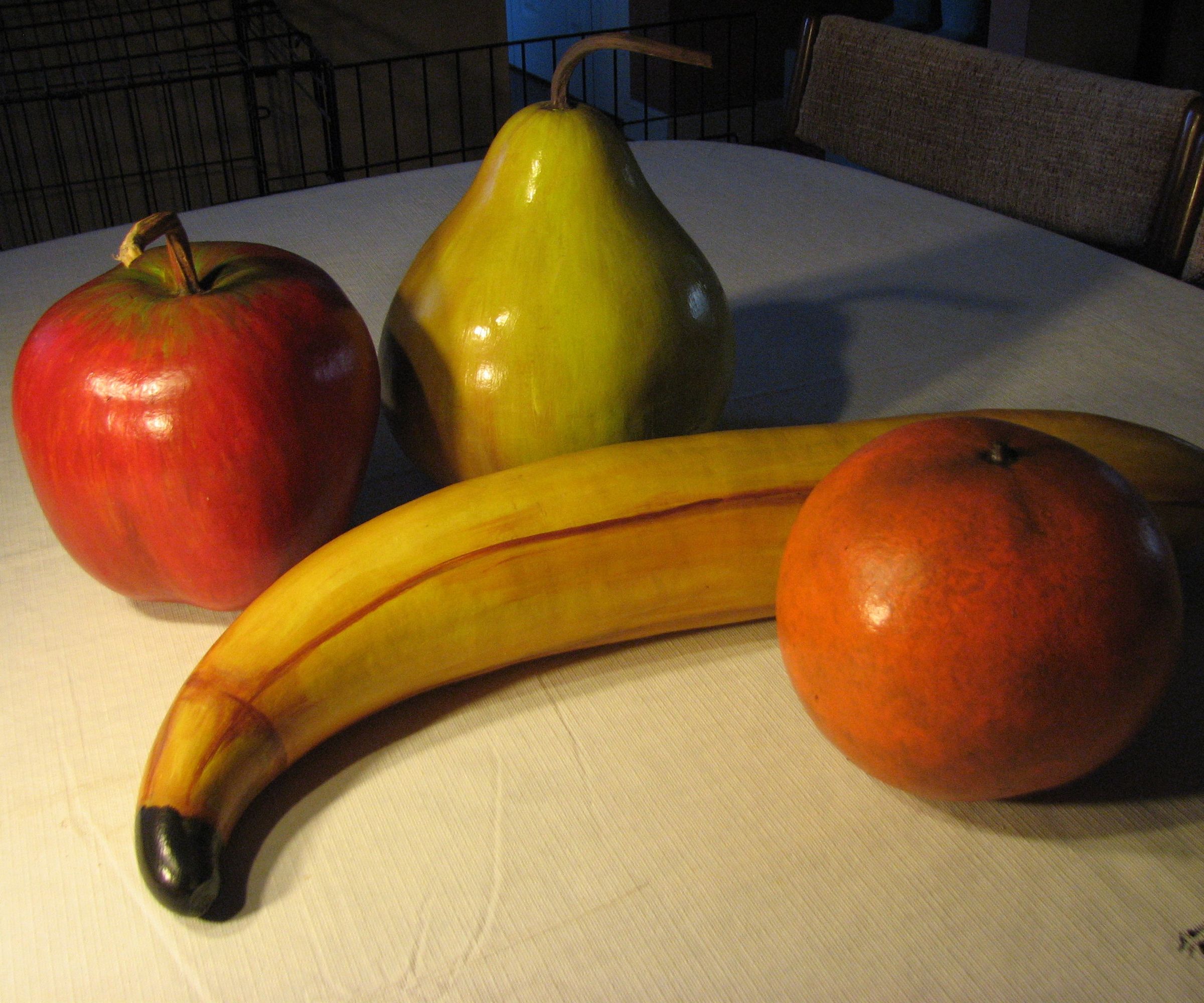 Painted Gourds Make Giant Fruit 