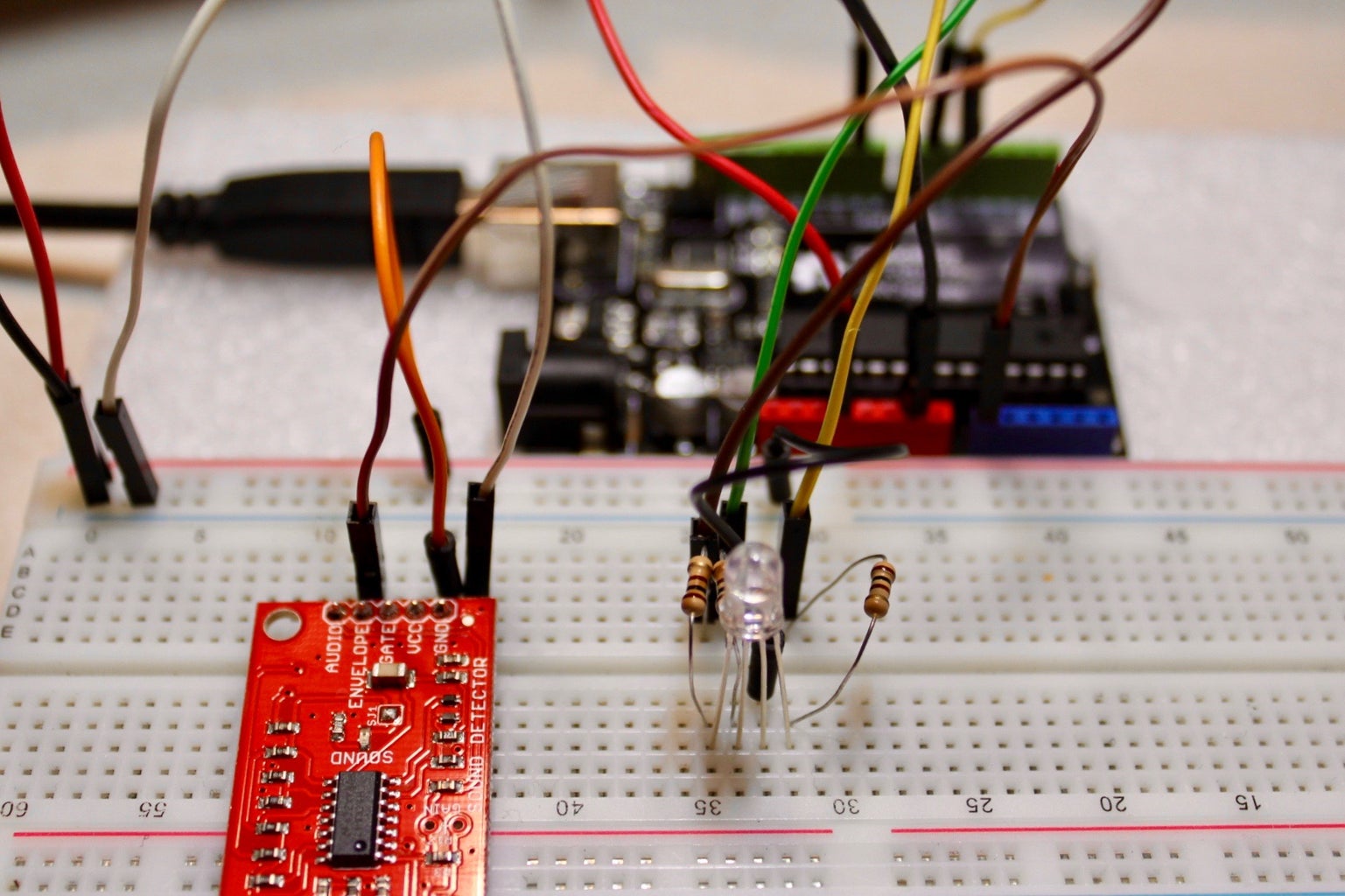 Sound Decibel Multicoloured LED Indicator : 5 Steps - Instructables