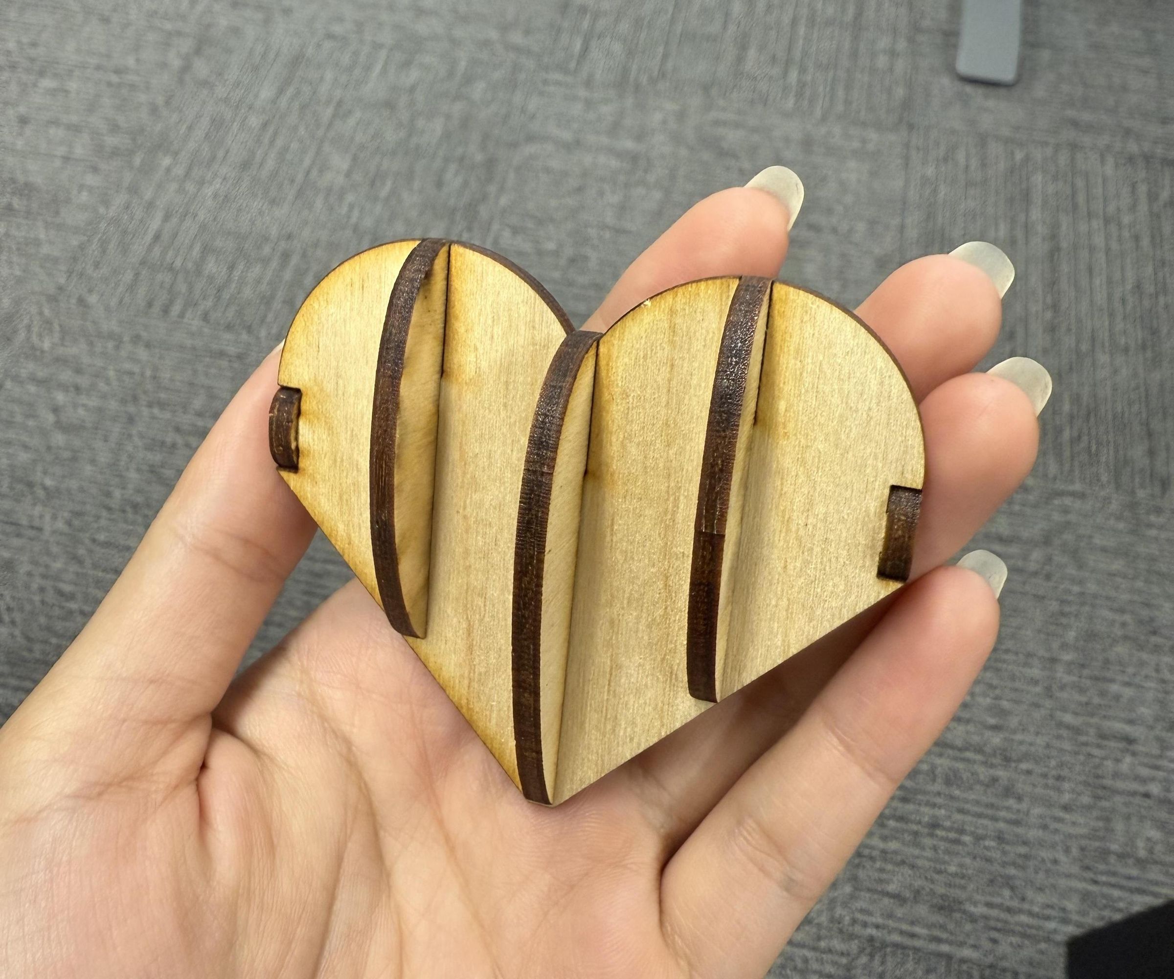 Laser Cut 3D Heart