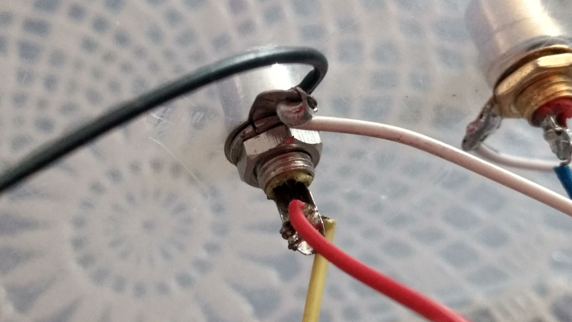 Close up of the video connector 